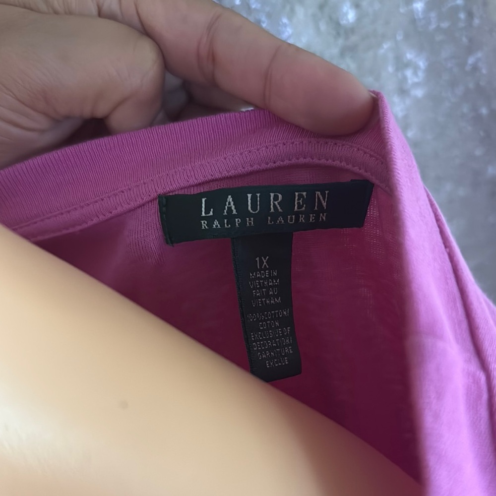 Lauren Ralph Lauren Pink Long Sleeve Relaxed Tunic - Picture 4 of 4
